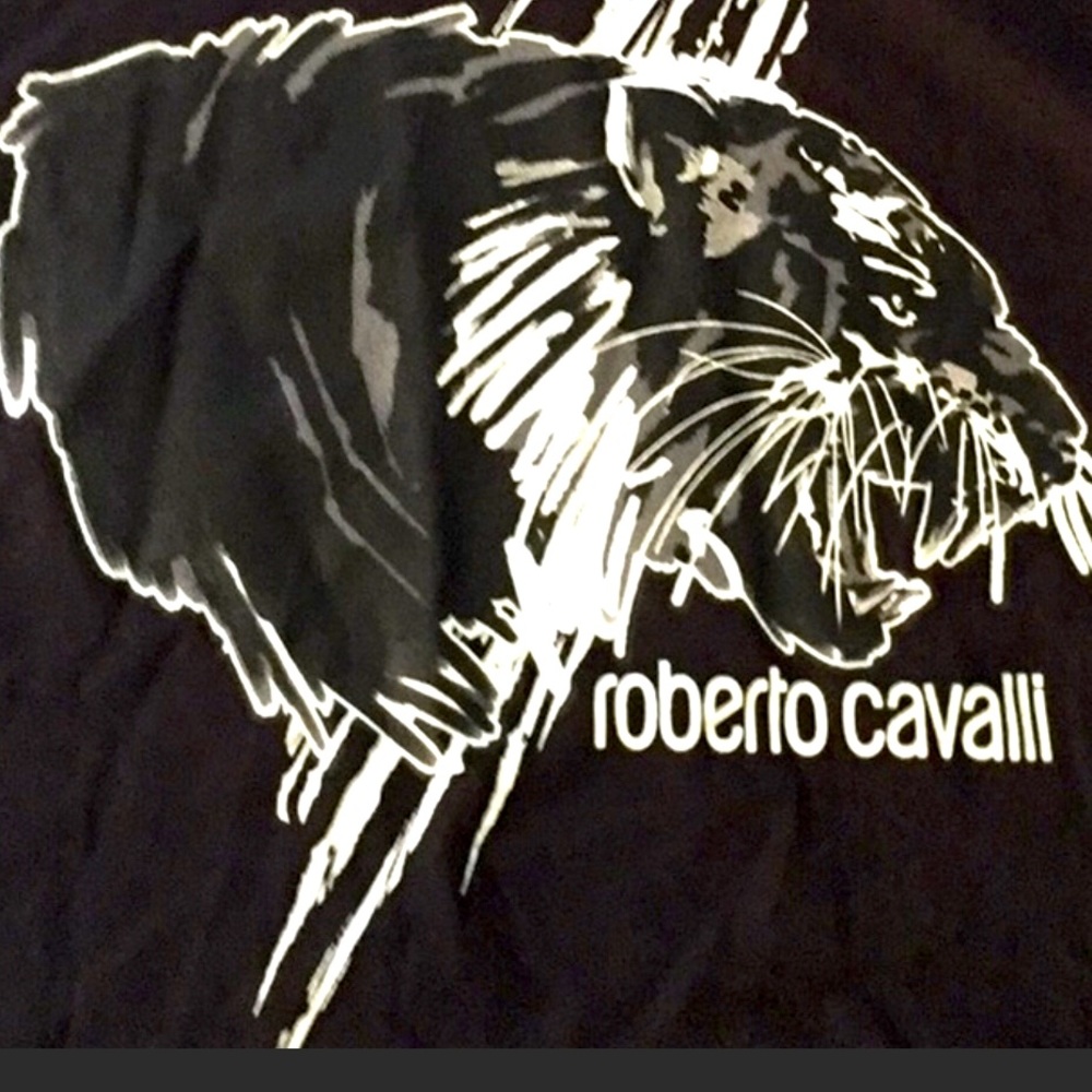NWOT Roberto Cavalli Serigrafata knitted tee shirt